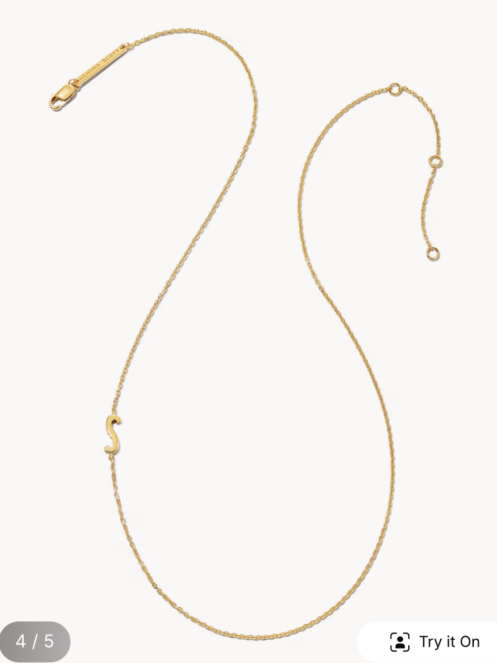 Kendra Scott Letter S Inline Initial Necklace